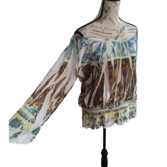 Ny collection  tie dye top Md Boho Y2k Beachy Vintage - Picture 1 of 9